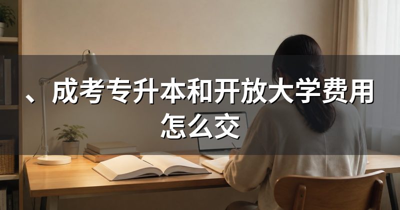 、成考专升本和开放大学费用怎么交