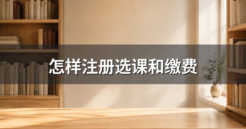 怎样注册选课和缴费