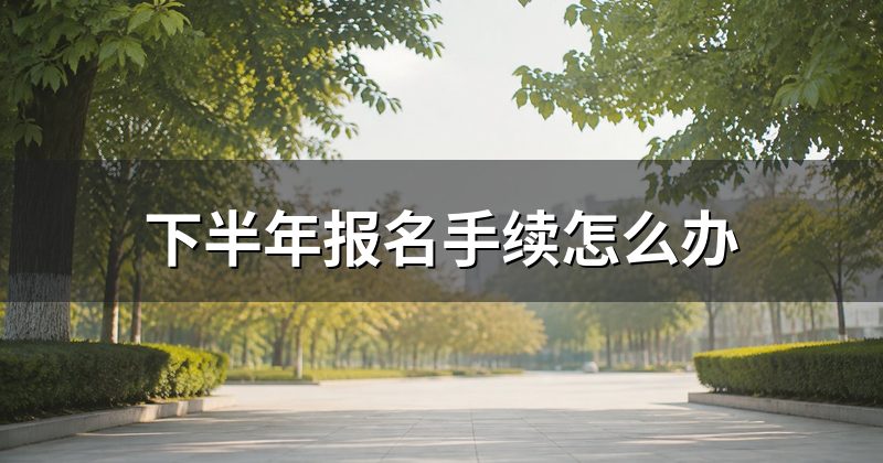 下半年报名手续怎么办