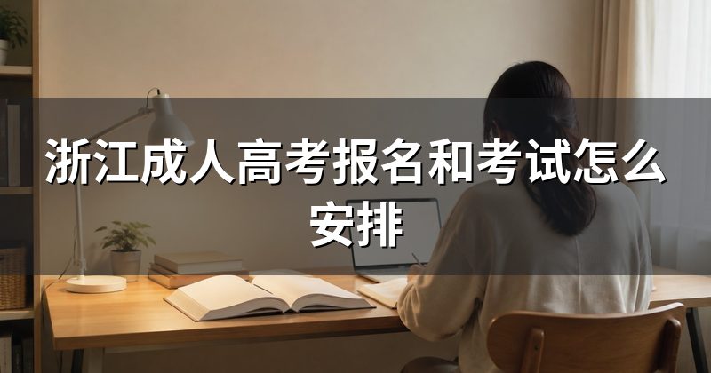 浙江成人高考报名和考试怎么安排