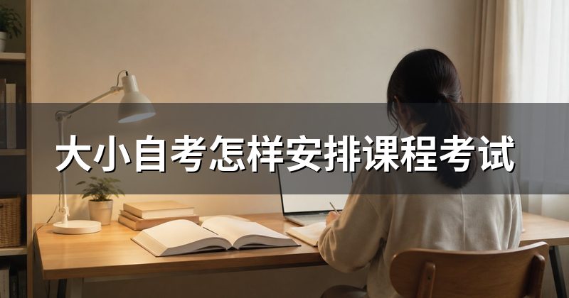 大小自考怎样安排课程考试