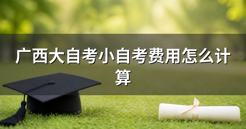 广西大自考小自考费用怎么计算