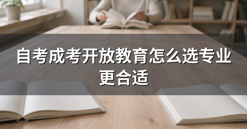 自考成考开放教育怎么选专业更合适