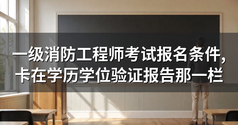 一级消防工程师考试报名条件,卡在学历学位验证报告那一栏