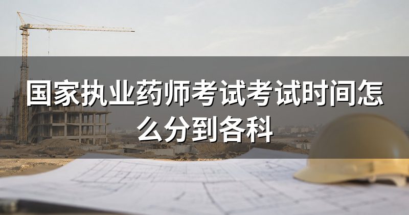 国家执业药师考试考试时间怎么分到各科