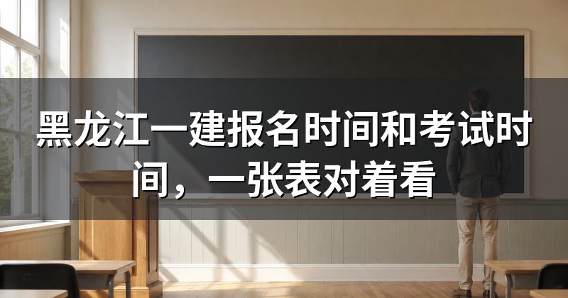 黑龙江一建报名时间和考试时间,一张表对着看