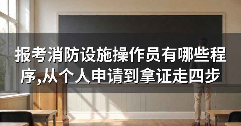 报考消防设施操作员有哪些程序,从个人申请到拿证走四步