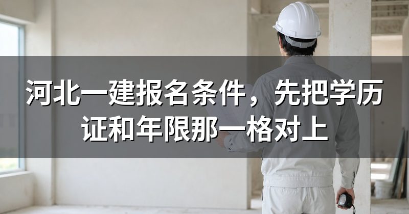 河北一建报名条件，先把学历证和年限那一格对上