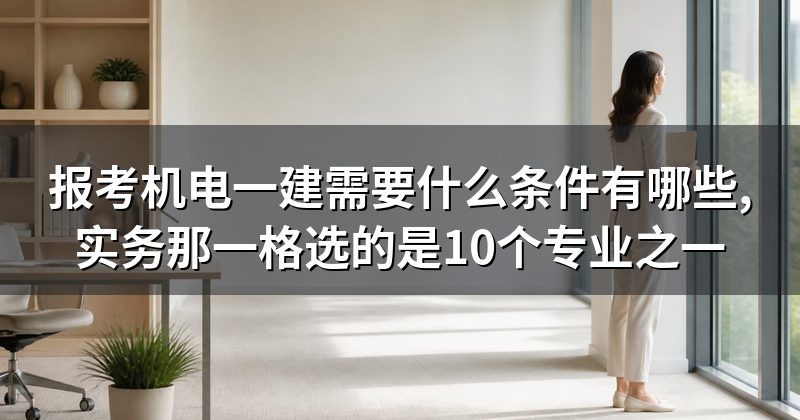 报考机电一建需要什么条件有哪些,实务那一格选的是10个专业之一