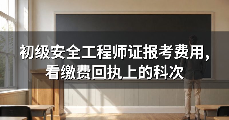 初级安全工程师证报考费用,看缴费回执上的科次