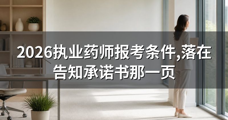 2026执业药师报考条件,落在告知承诺书那一页