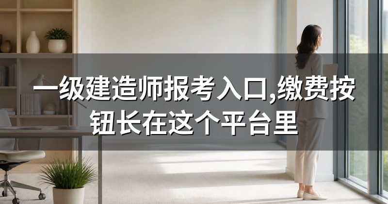 一级建造师报考入口,缴费按钮长在这个平台里