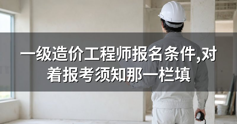一级造价工程师报名条件,对着报考须知那一栏填