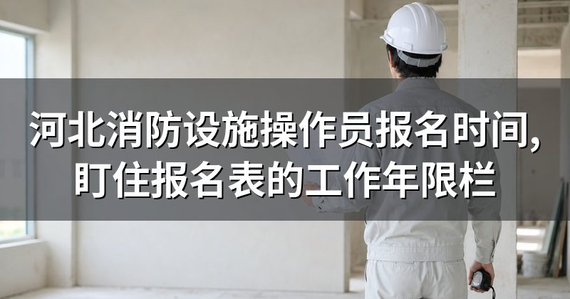 河北消防设施操作员报名时间,盯住报名表的工作年限栏