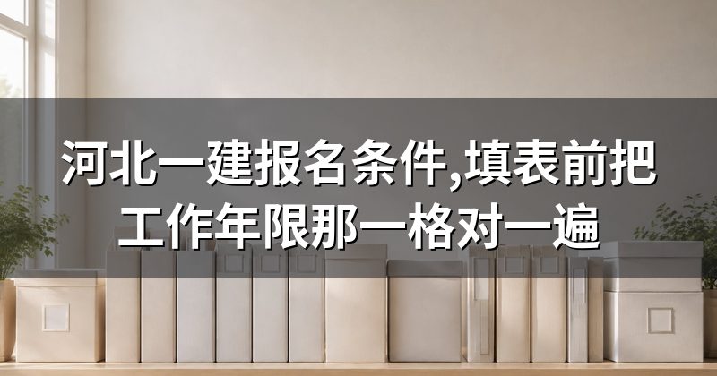 河北一建报名条件,填表前把工作年限那一格对一遍