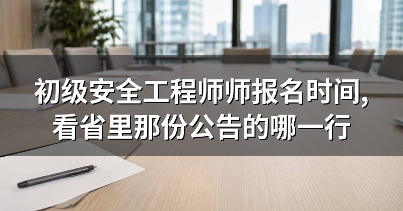 初级安全工程师师报名时间,看省里那份公告的哪一行