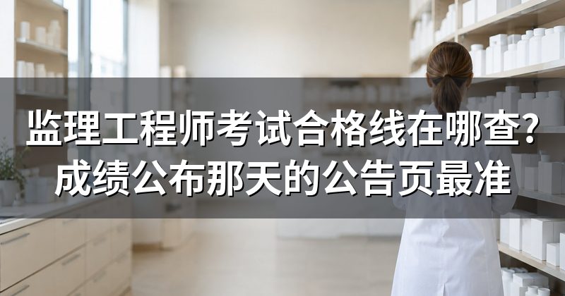 监理工程师考试合格线在哪查?成绩公布那天的公告页最准
