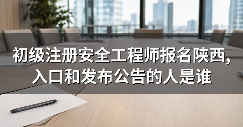 初级注册安全工程师报名陕西,入口和发布公告的人是谁