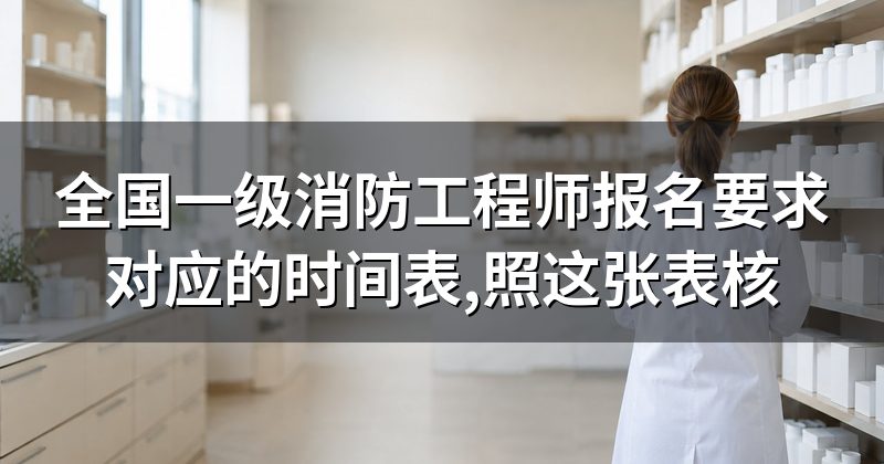 全国一级消防工程师报名要求对应的时间表,照这张表核