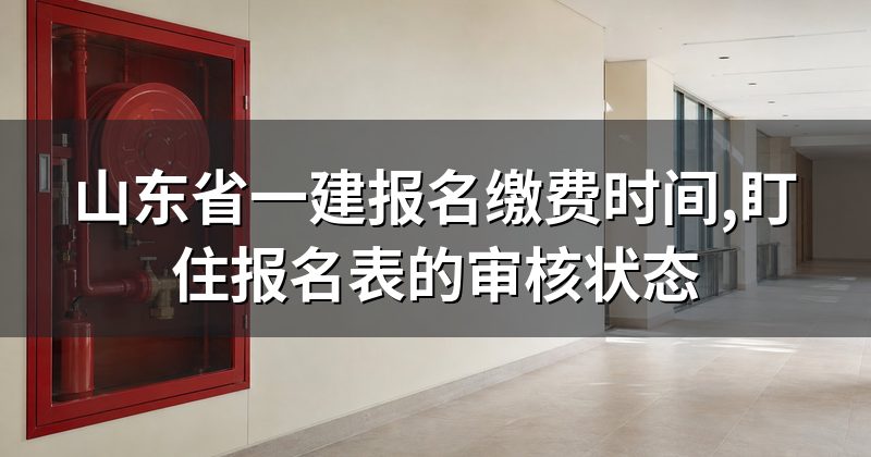 山东省一建报名缴费时间,盯住报名表的审核状态