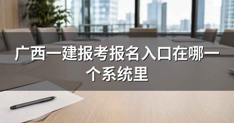 广西一建报考报名入口在哪一个系统里