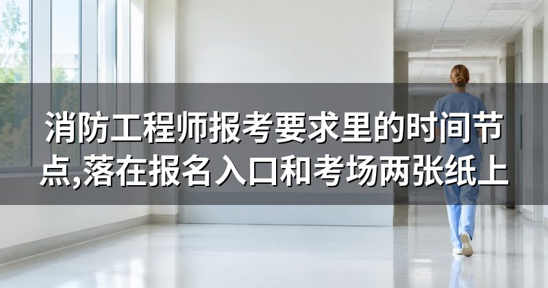 消防工程师报考要求里的时间节点,落在报名入口和考场两张纸上