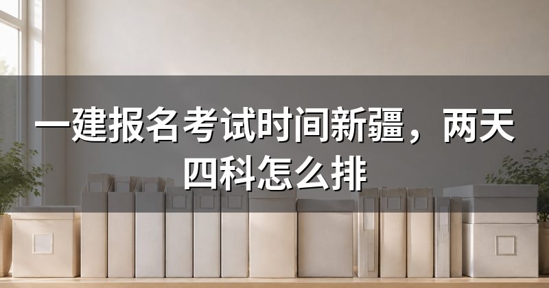 一建报名考试时间新疆，两天四科怎么排