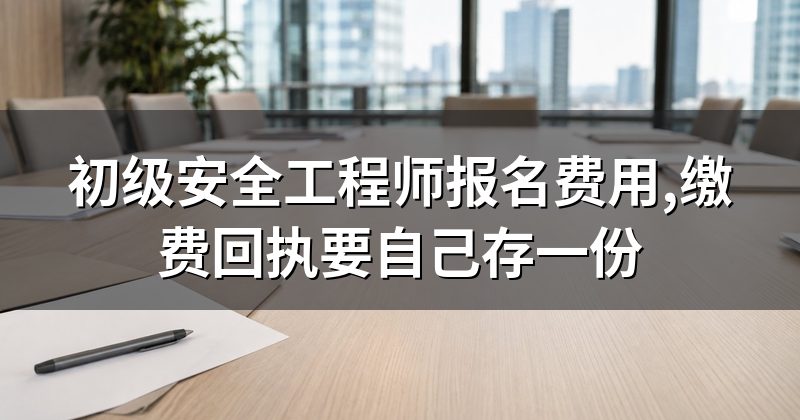 初级安全工程师报名费用,缴费回执要自己存一份