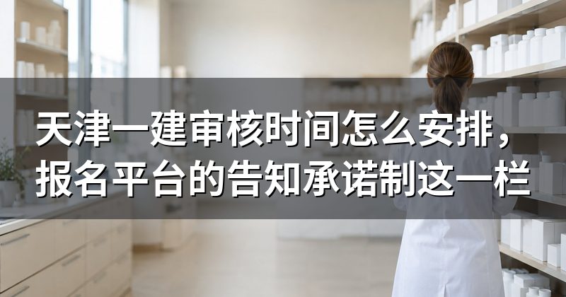 天津一建审核时间怎么安排,报名平台的告知承诺制这一栏