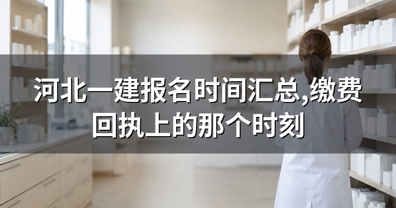 河北一建报名时间汇总,缴费回执上的那个时刻