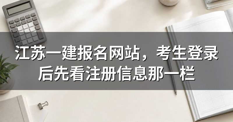 江苏一建报名网站,考生登录后先看注册信息那一栏