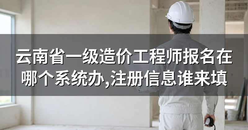 云南省一级造价工程师报名在哪个系统办,注册信息谁来填