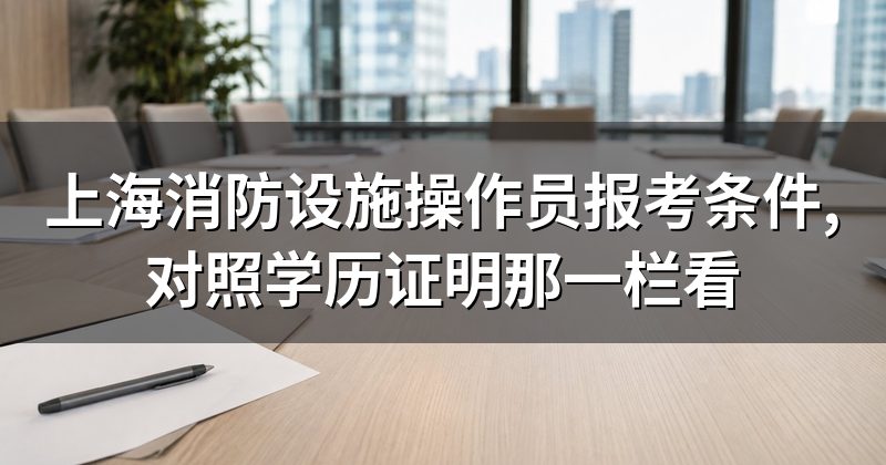 上海消防设施操作员报考条件,对照学历证明那一栏看