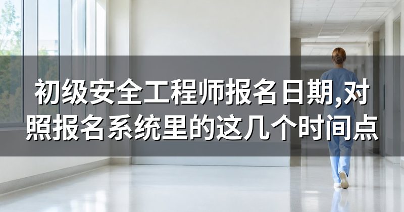 初级安全工程师报名日期,对照报名系统里的这几个时间点