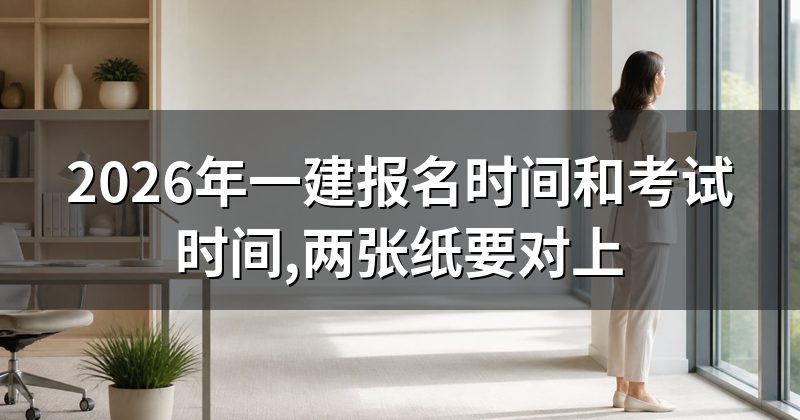 2026年一建报名时间和考试时间,两张纸要对上
