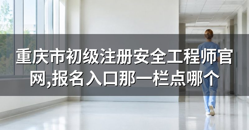 重庆市初级注册安全工程师官网,报名入口那一栏点哪个
