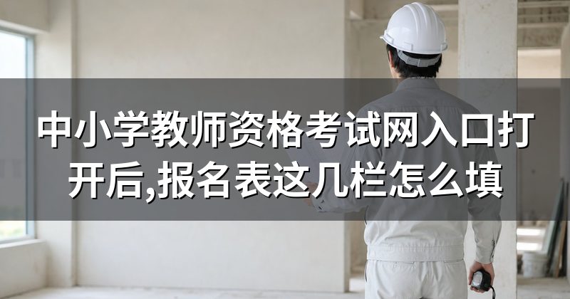 中小学教师资格考试网入口打开后,报名表这几栏怎么填