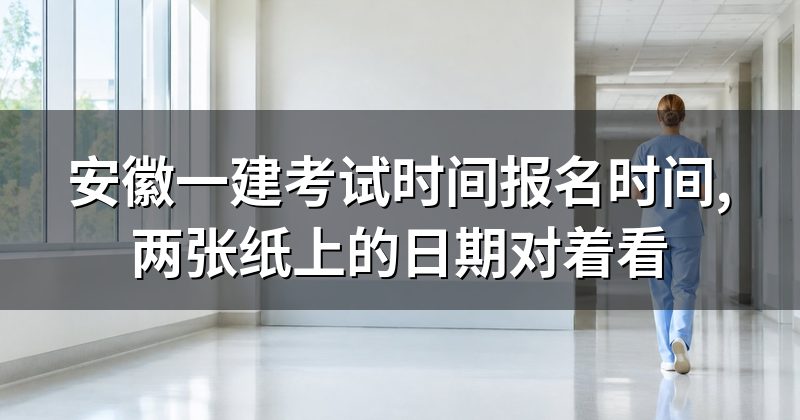 安徽一建考试时间报名时间,两张纸上的日期对着看