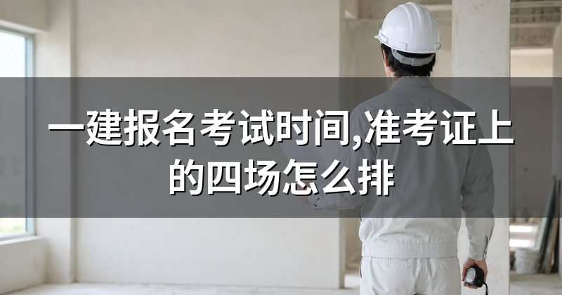 一建报名考试时间,准考证上的四场怎么排