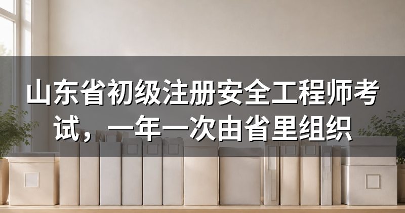 山东省初级注册安全工程师考试,一年一次由省里组织