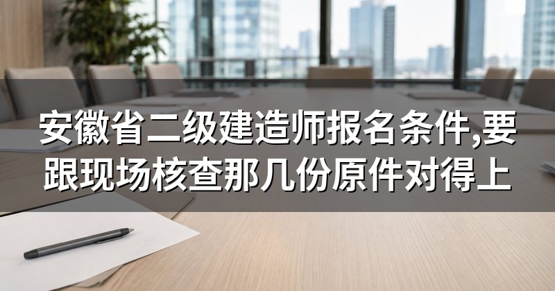 安徽省二级建造师报名条件,要跟现场核查那几份原件对得上