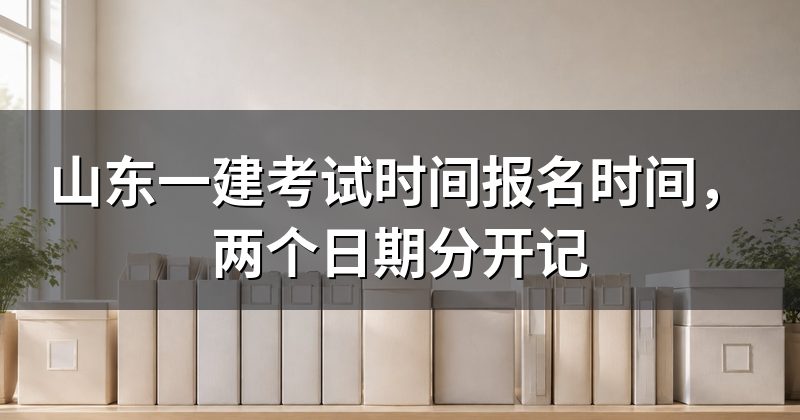 山东一建考试时间报名时间，两个日期分开记