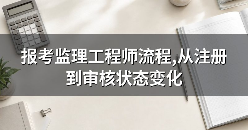 报考监理工程师流程,从注册到审核状态变化