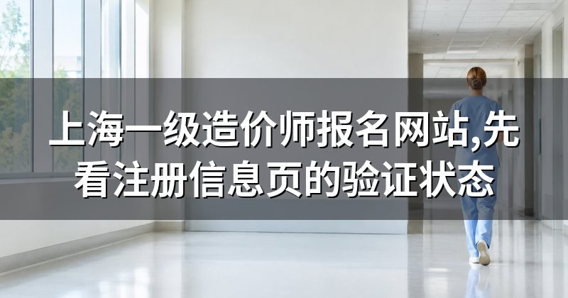上海一级造价师报名网站,先看注册信息页的验证状态