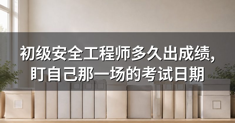初级安全工程师多久出成绩,盯自己那一场的考试日期