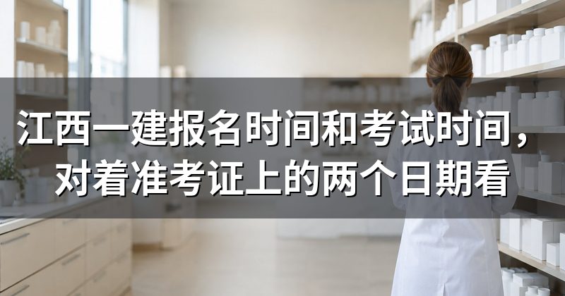 江西一建报名时间和考试时间,对着准考证上的两个日期看