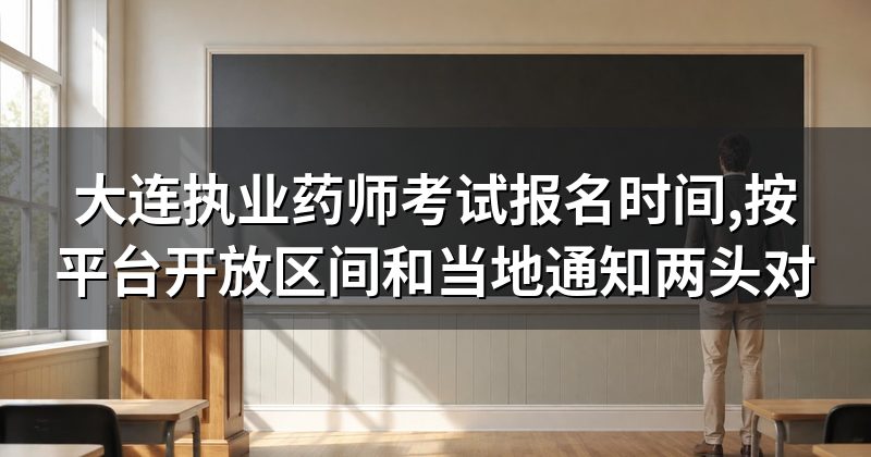 大连执业药师考试报名时间,按平台开放区间和当地通知两头对
