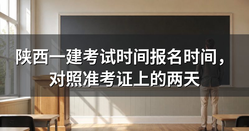 陕西一建考试时间报名时间，对照准考证上的两天