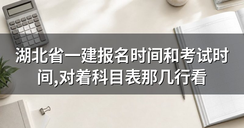 湖北省一建报名时间和考试时间,对着科目表那几行看