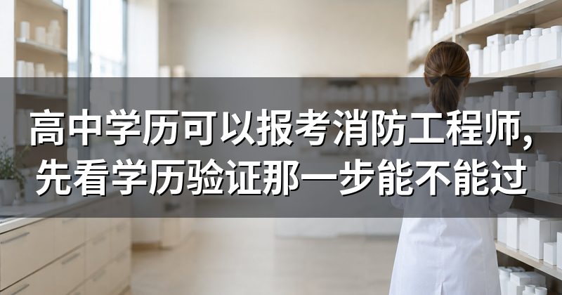 高中学历可以报考消防工程师,先看学历验证那一步能不能过